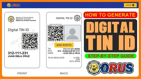 PAANO KUMUHA NG DIGITAL TIN ID ONLINE .